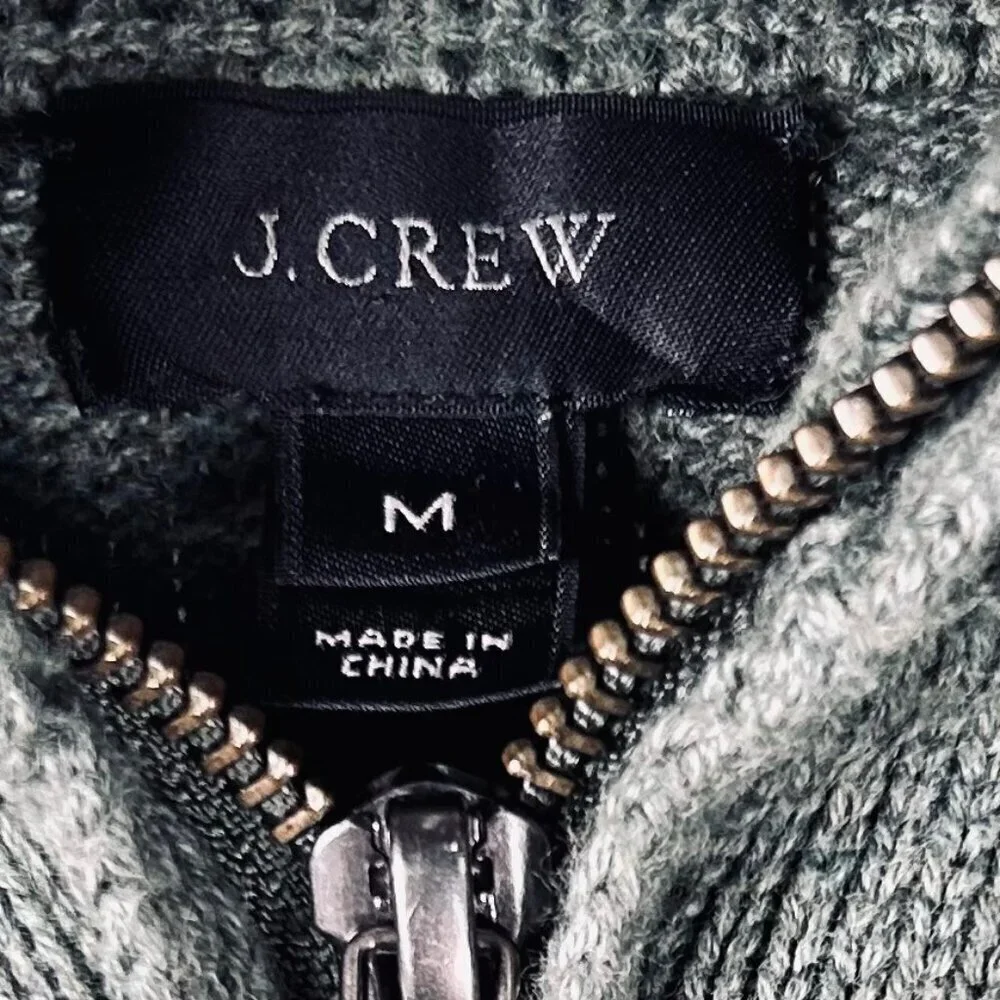 J. Crew Size Medium Men 1/4 Zip Sweater Outdoors Office
